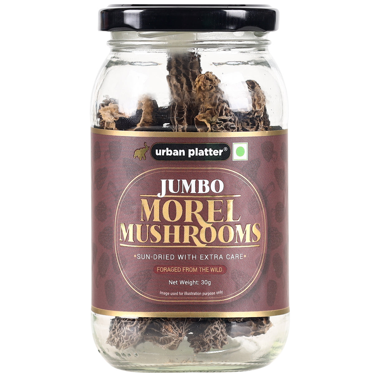 Urban Platter Dried Large Himalayan Morel Mushrooms without Tail (Gucci Mushroom), 30g