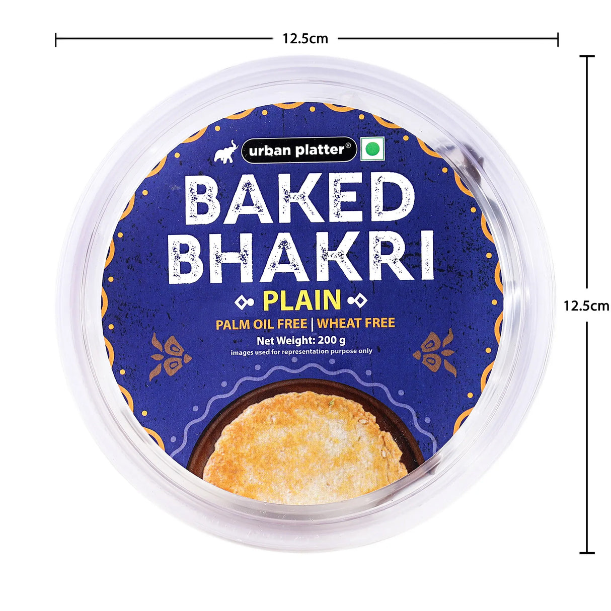 Urban Platter Baked Plain Bhakri, 200g (Wheat Free, Traditional Gujarati Snack)