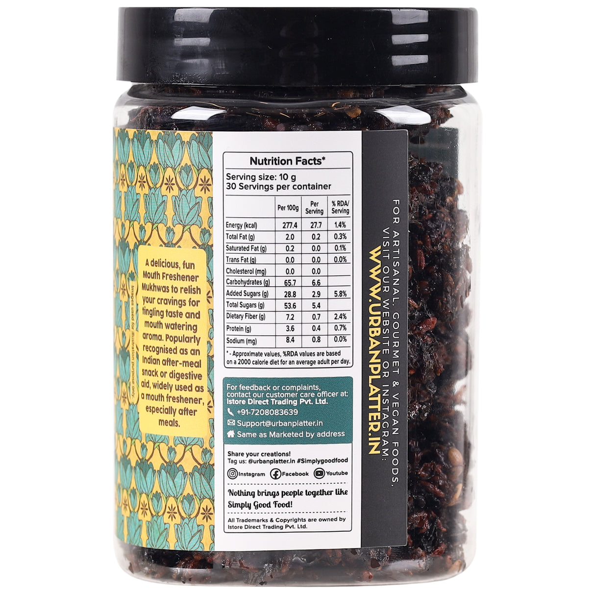 Urban Platter Calcutta Mukhwas, 300g [Mouth Freshener, After Meal Digestive, Without Supari/Areca Nut]