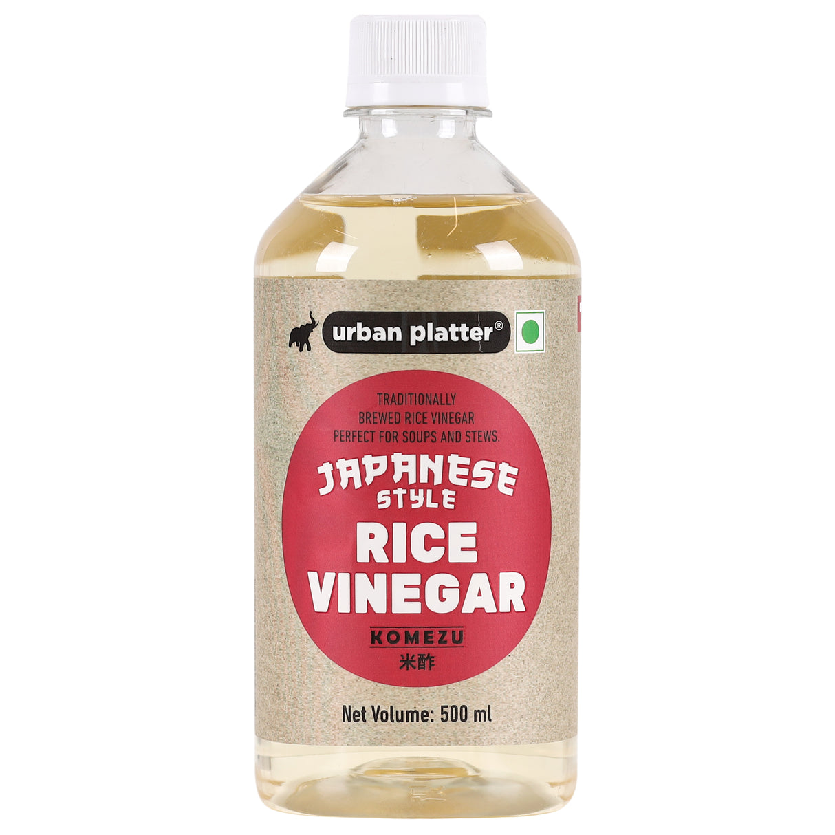 Urban Platter Japanese Style Rice Vinegar (Komezu), 500 ML [All Natural Vinegar Traditionally Brewed and Seasoned]