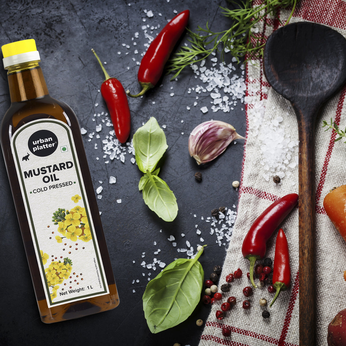 Urban Platter Cold Pressed Mustard Oil, 1 Litre