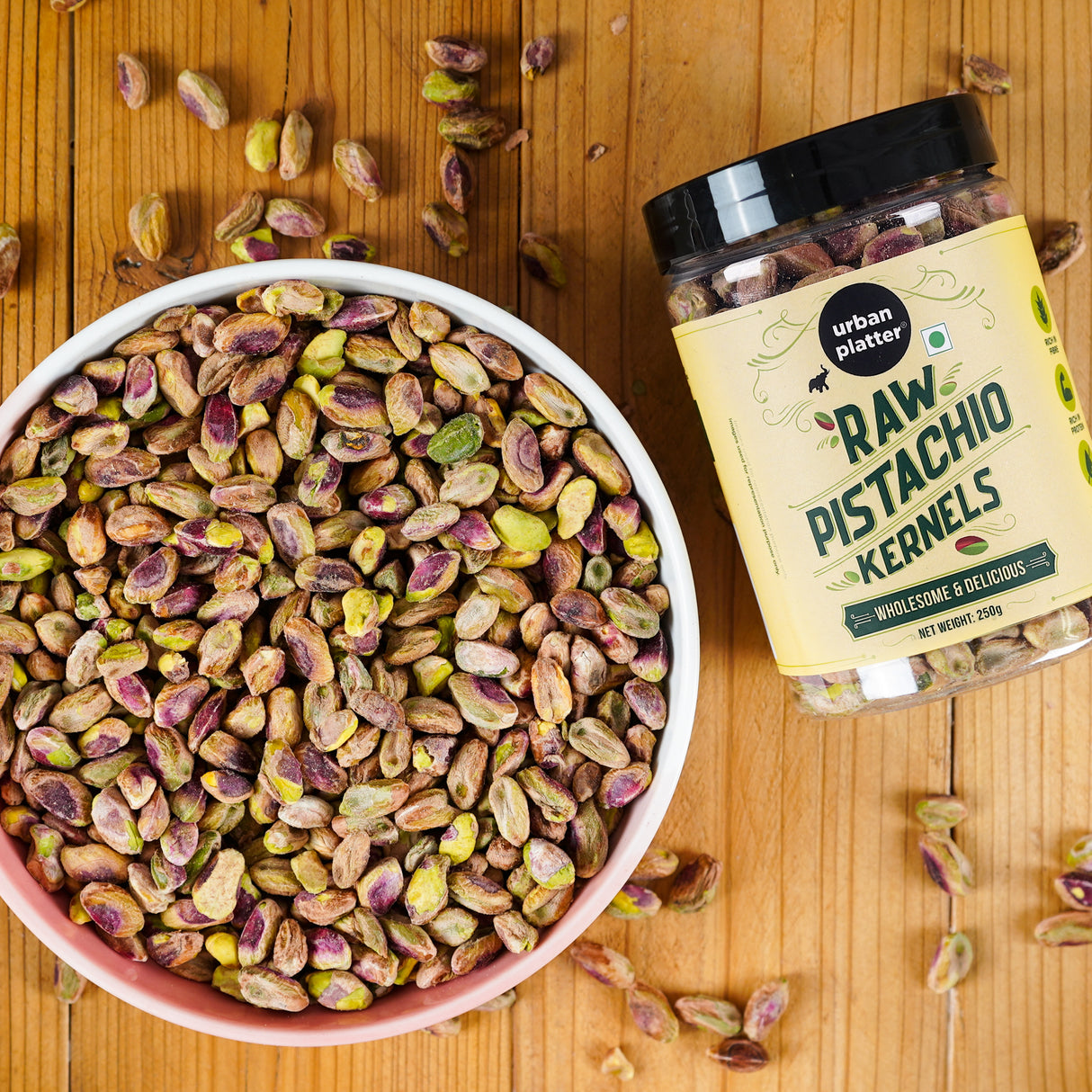 Urban Platter Whole Raw Pistachio (Pista), 250g