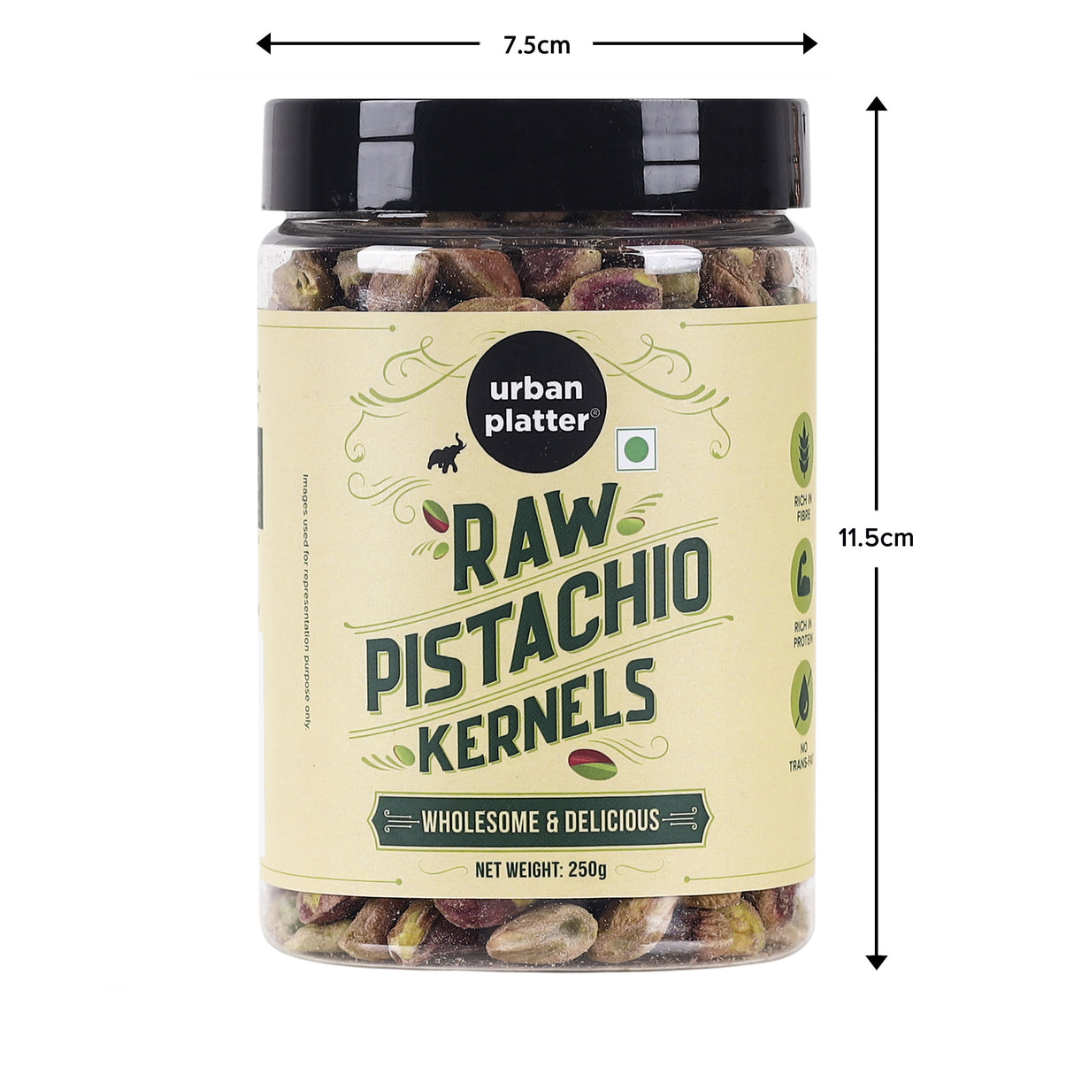 Urban Platter Whole Raw Pistachio (Pista), 250g