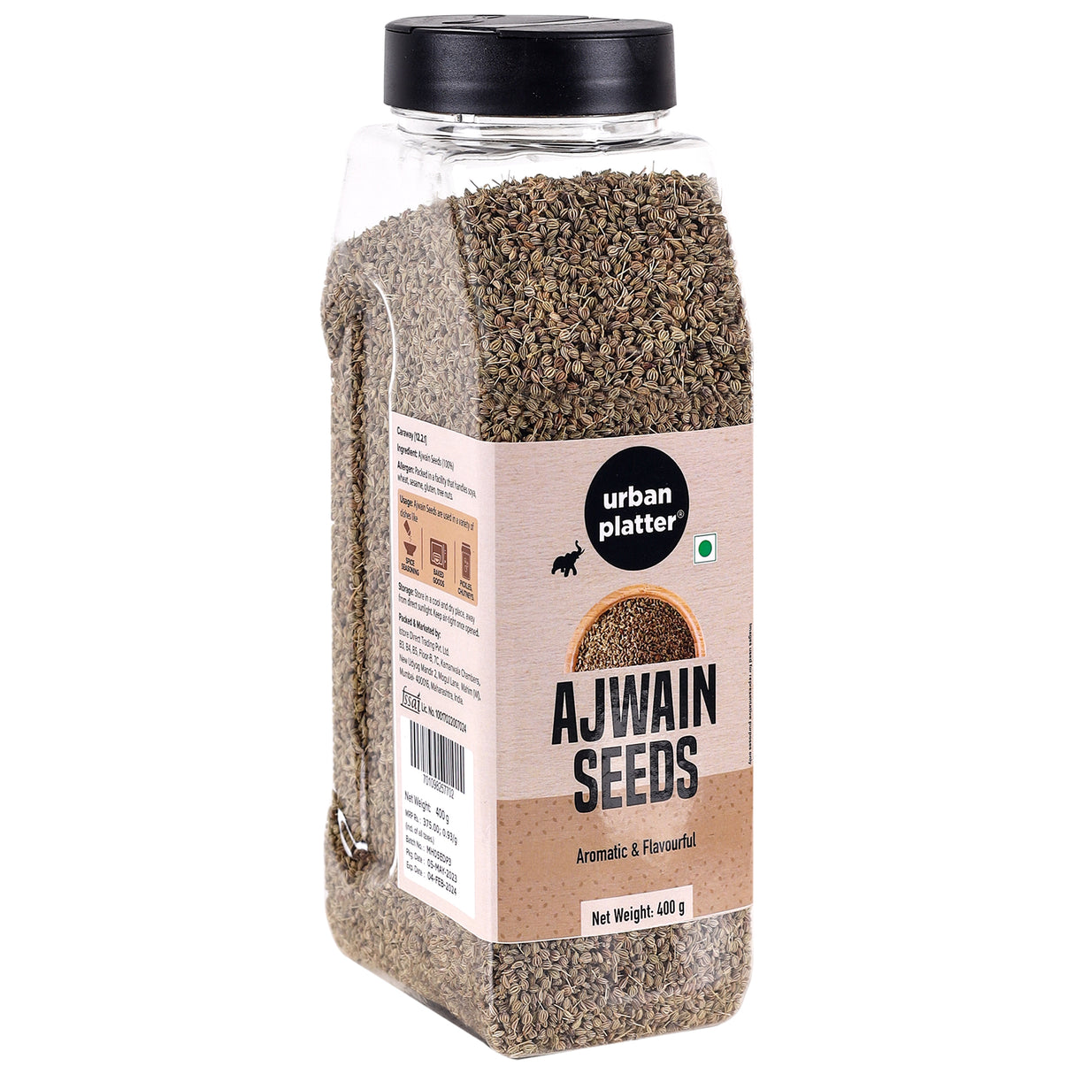 Urban Platter Whole Ajwain Seeds (Bishops Weed / Carroms Seeds),  400g