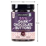 Urban Platter All Natural, Dairy-Free and 55% Cocoa Dark Chocolate Buttons, 300g