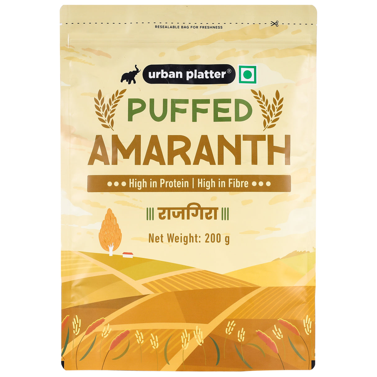 Urban Platter Puffed Amaranth, (Rajgira | High in Protein & Fibre | Healthy Puffed Snack | Gluten-Free)