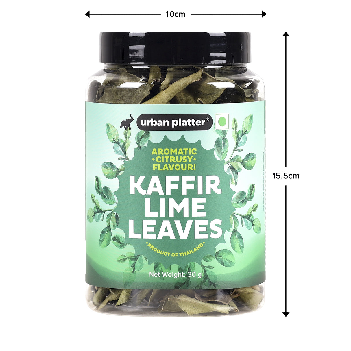 Urban Platter Dried Kaffir Lime Leaves, 30g / 1.1oz [All Natural, Premium Quality, Aromatic]