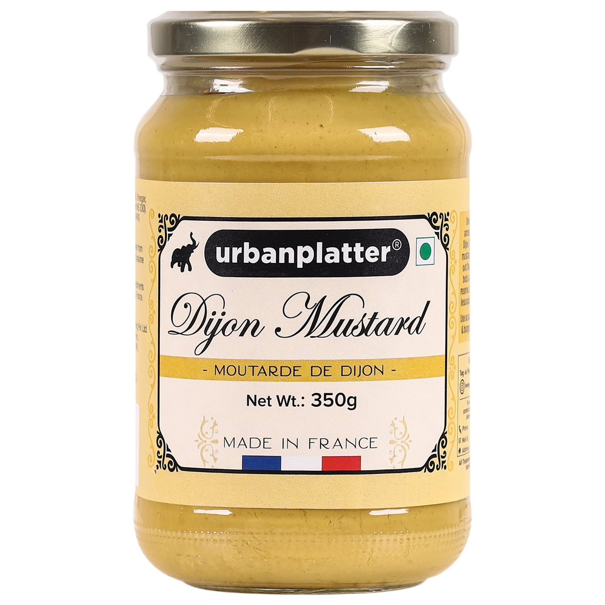 Urban Platter French Dijon Mustard, 350g | Classic Gourmet Mustard Sauce | Perfect for Sandwiches, Salad Dressings & Marinades