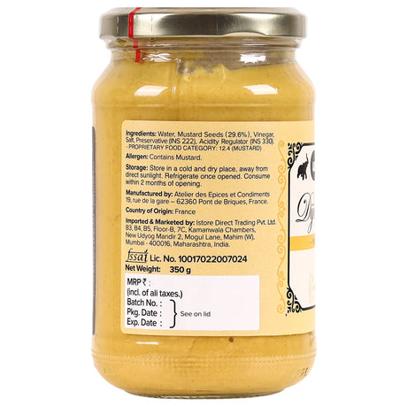 Urban Platter French Dijon Mustard, 350g | Classic Gourmet Mustard Sauce | Perfect for Sandwiches, Salad Dressings & Marinades
