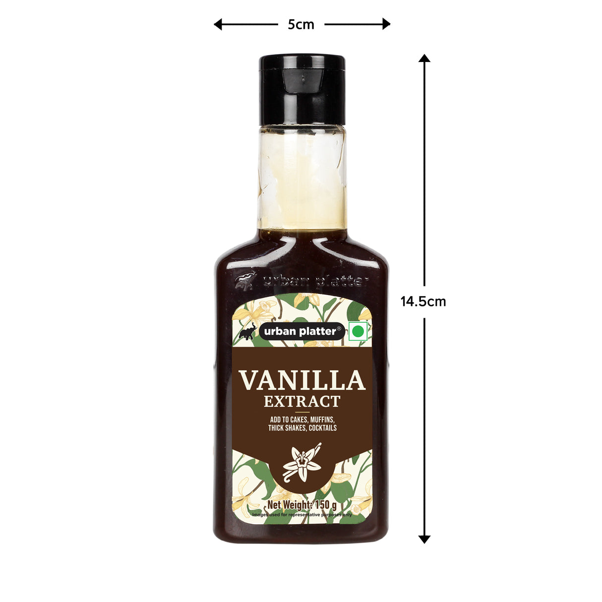 Urban Platter Vanilla Extract, 150g (Ideal for Baking | Madagascar Bourbon Vanilla Extract | Alcohol-Free)