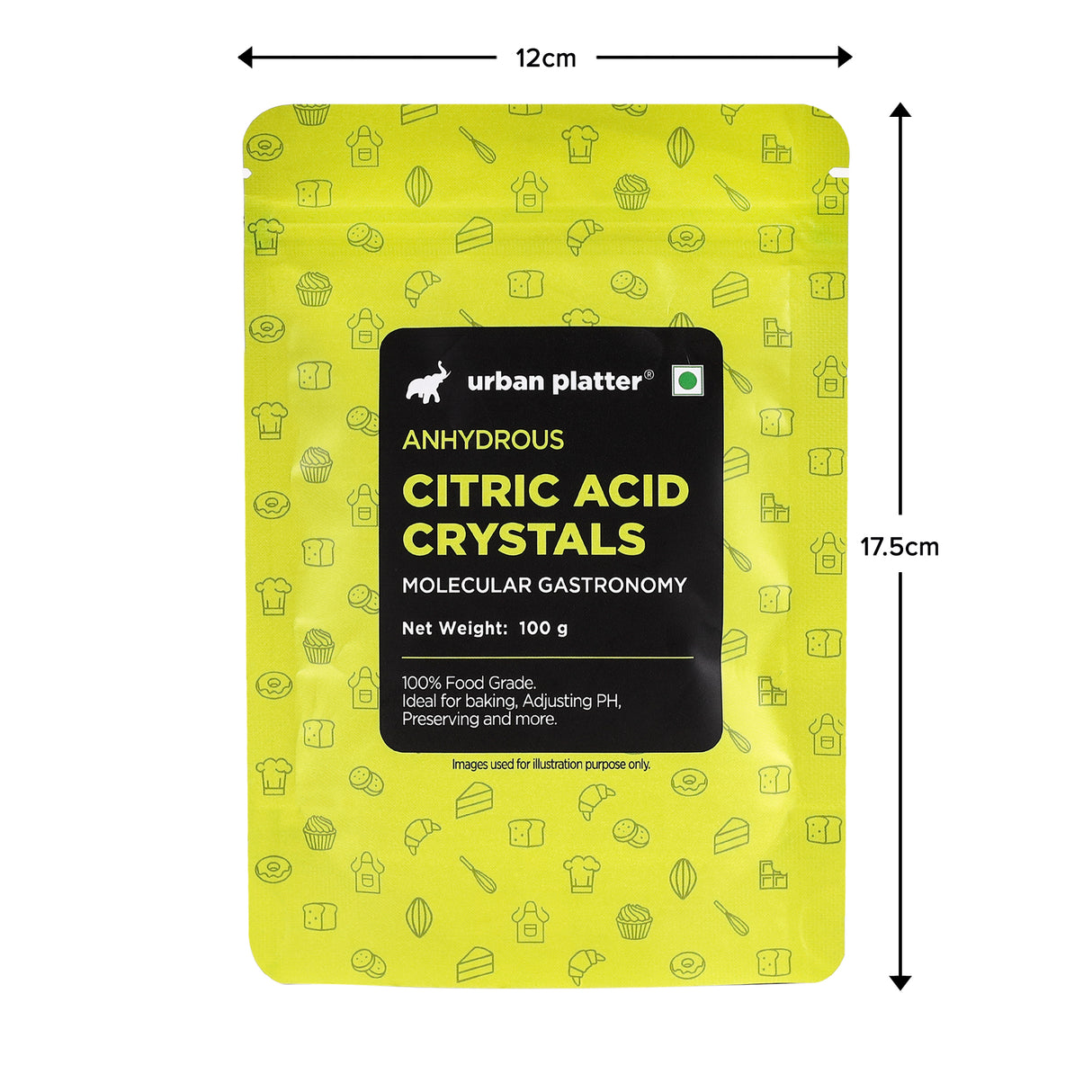 Urban Platter Pure Citric Acid Crystals, 100g