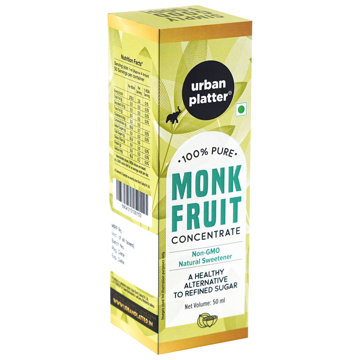Urban Platter Monk Fruit Juice Concentrate, (100% Pure | Non-GMO | Natural Sweetener | Low GI)