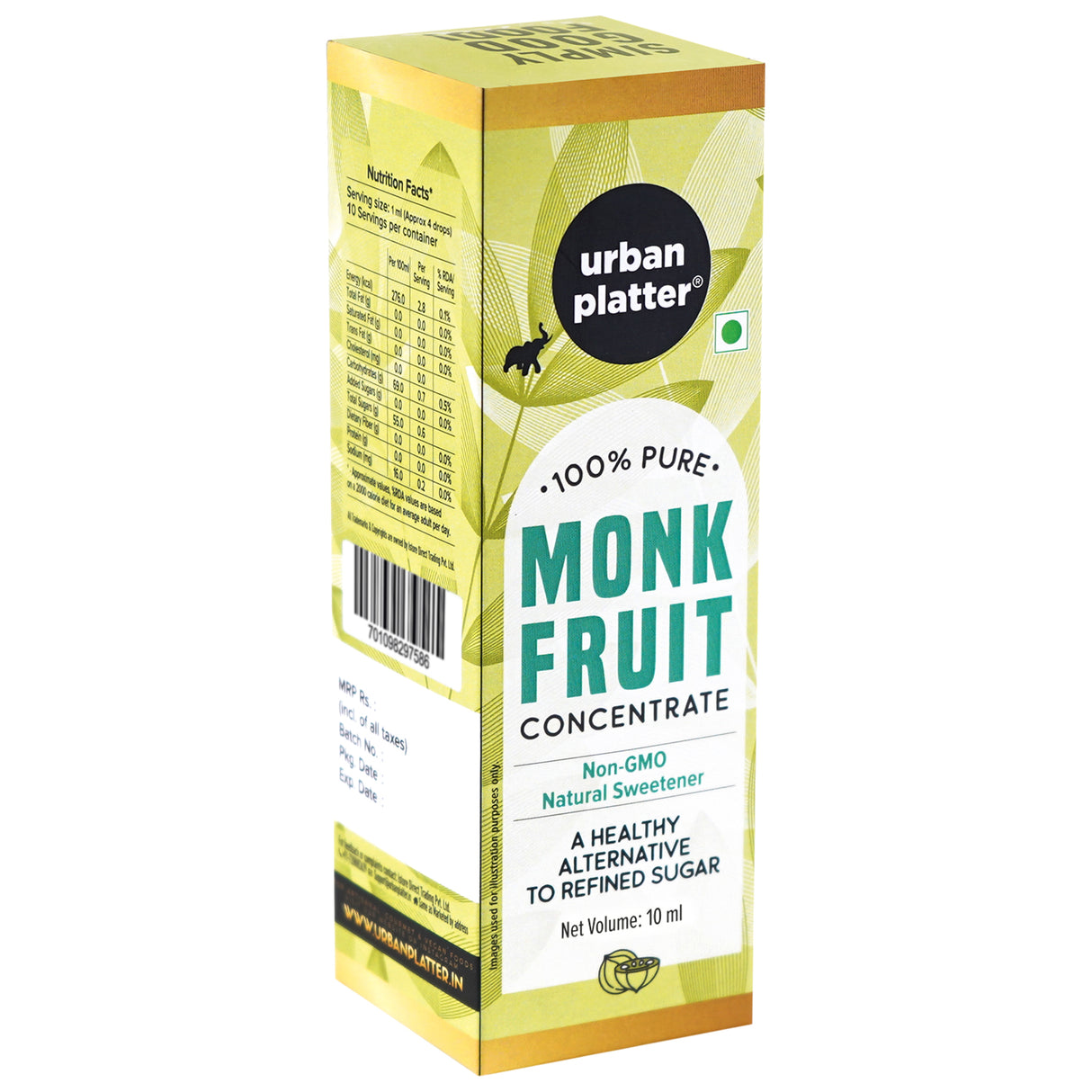 Urban Platter Monk Fruit Juice Concentrate, (100% Pure | Non-GMO | Natural Sweetener | Low GI)