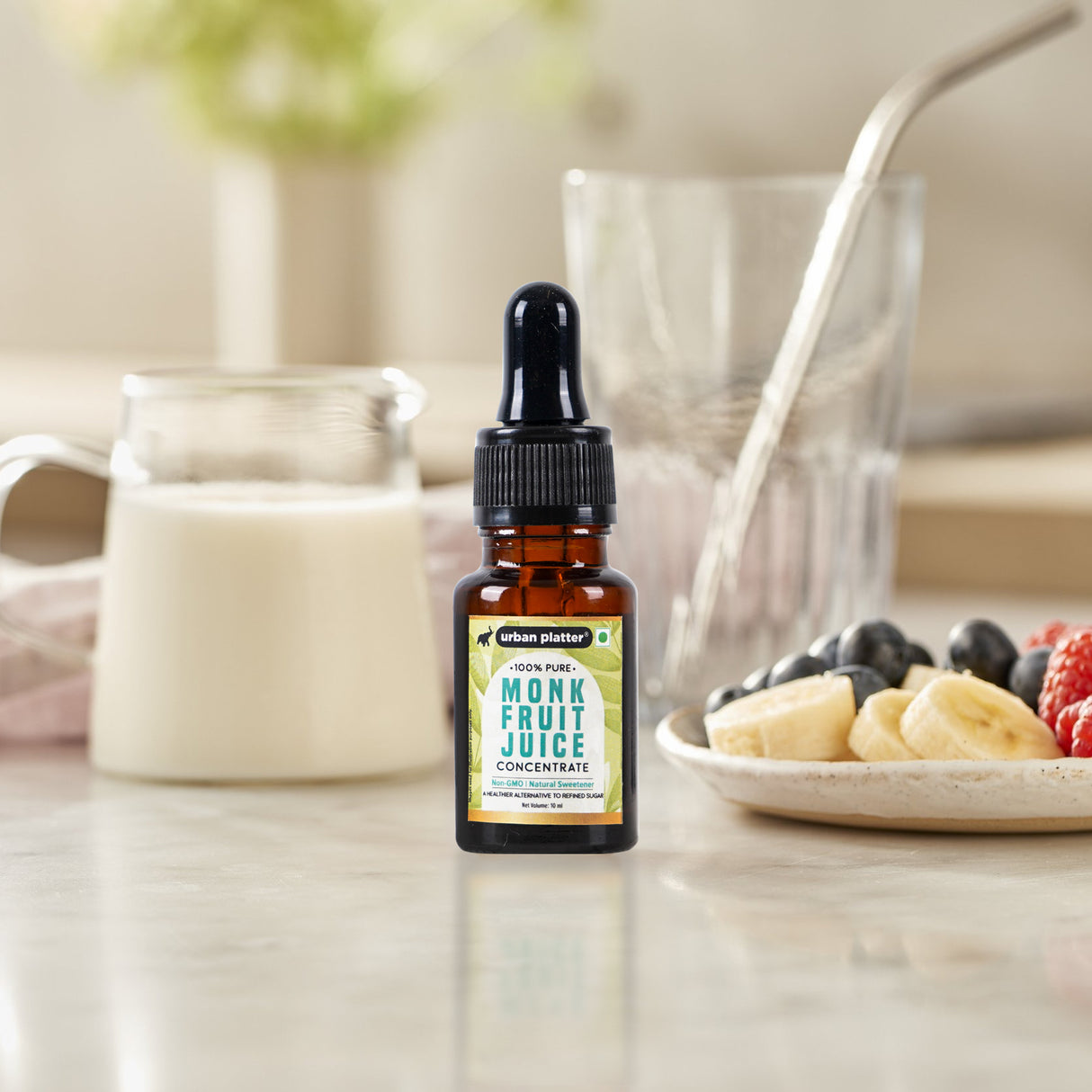 Urban Platter Monk Fruit Juice Concentrate, (100% Pure | Non-GMO | Natural Sweetener | Low GI)