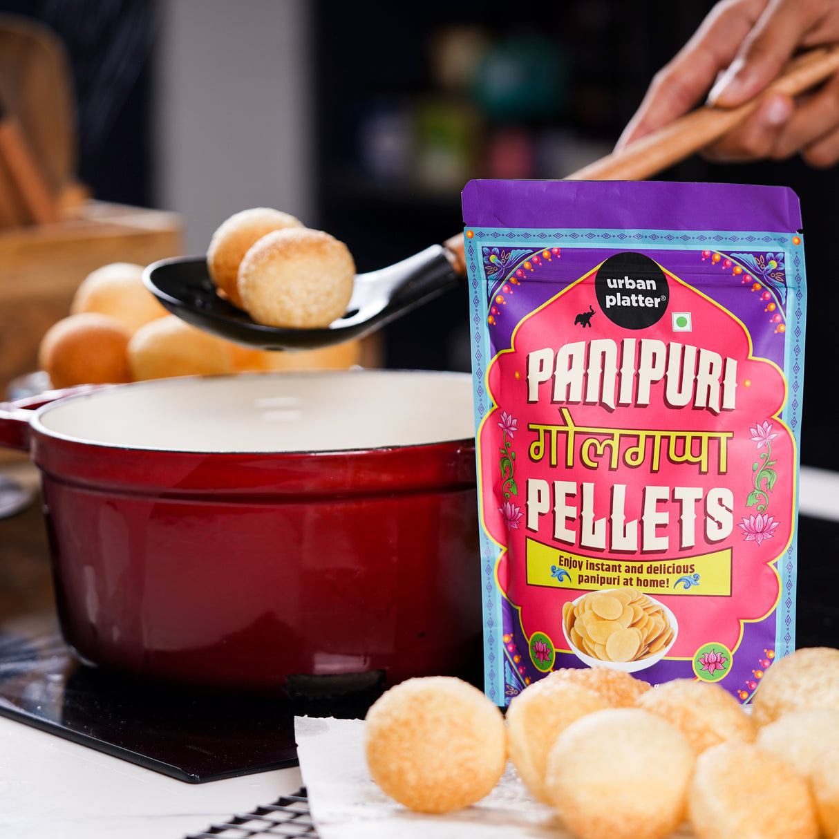 Urban Platter Ready-to-fry Dry Gol Gappa (Pani Puris)