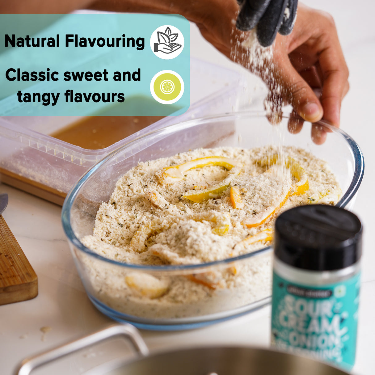 Urban Platter Sour Cream and Onion Seasoning, 100g (Perfect for Pop Corn, Pasta, Fries | Dairy-Free | Make Dips and Season Appetizrs)