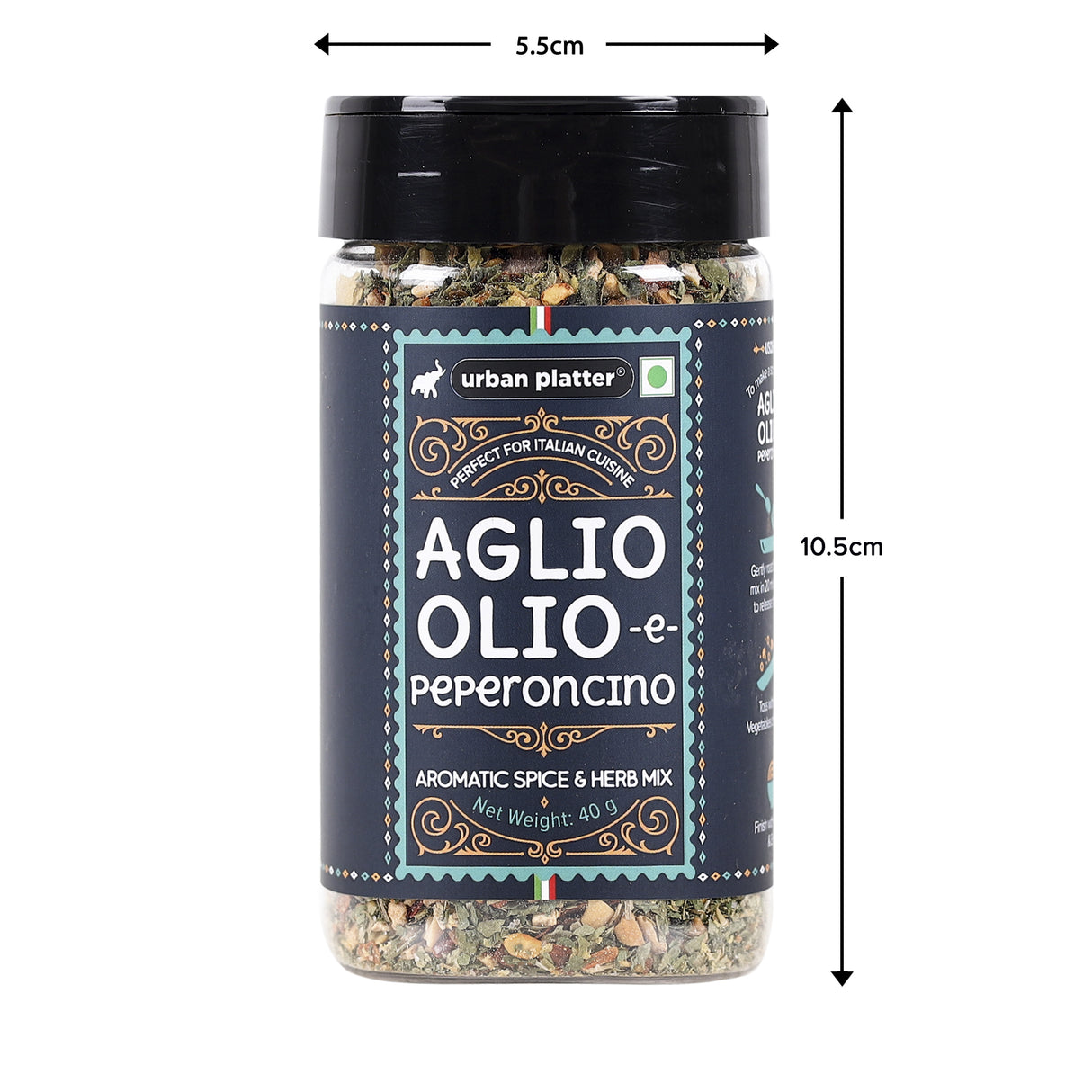 Urban Platter Aglio Olio -E- Peperoncino Spice Mix, 40g (A Classic Spice and Herb Mix for Italian Cuisine)