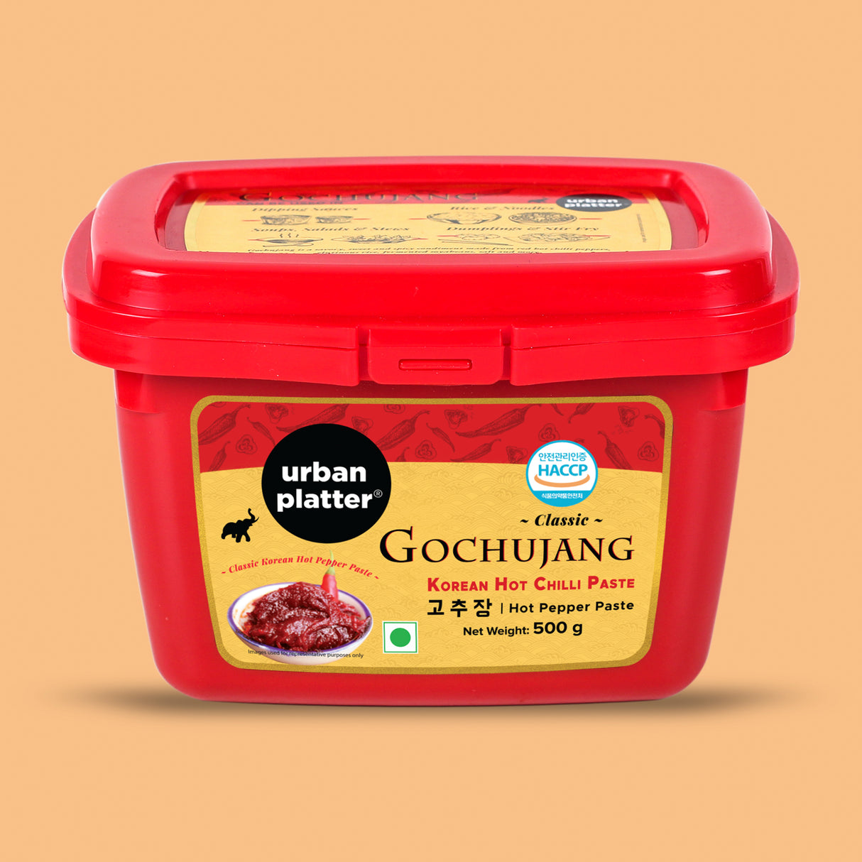 Urban Platter Classic Korean Gochujang, (Plant-Based Fermented Hot Chilli Paste | Unique Umami Flavour | Essential for Korean Cooking)