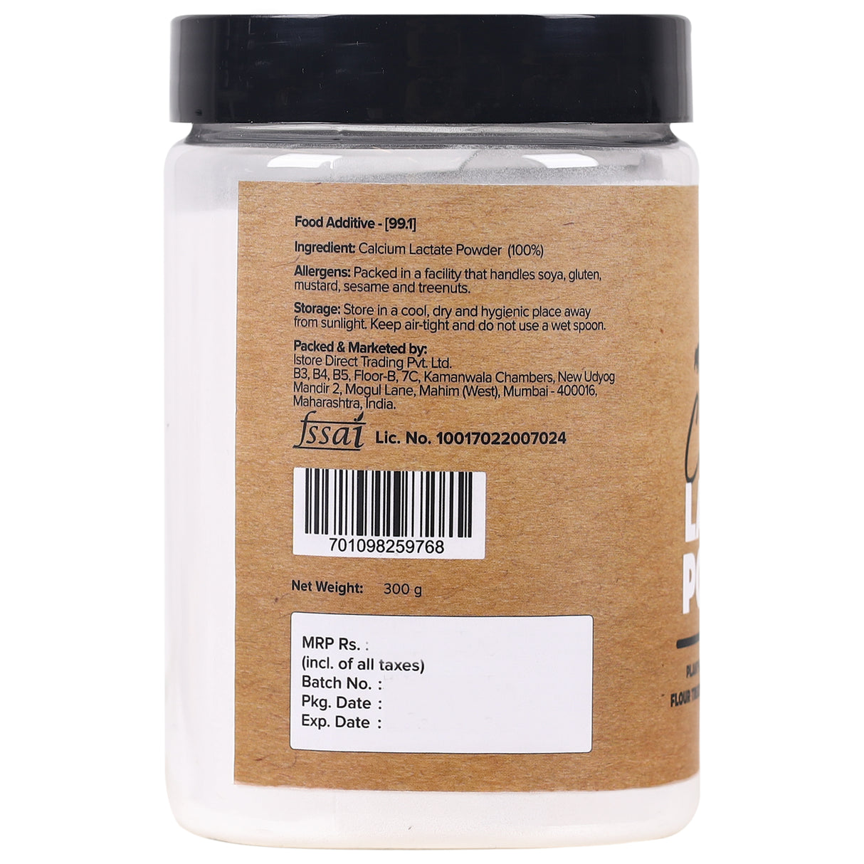 Urban Platter Calcium Lactate Powder, 250g