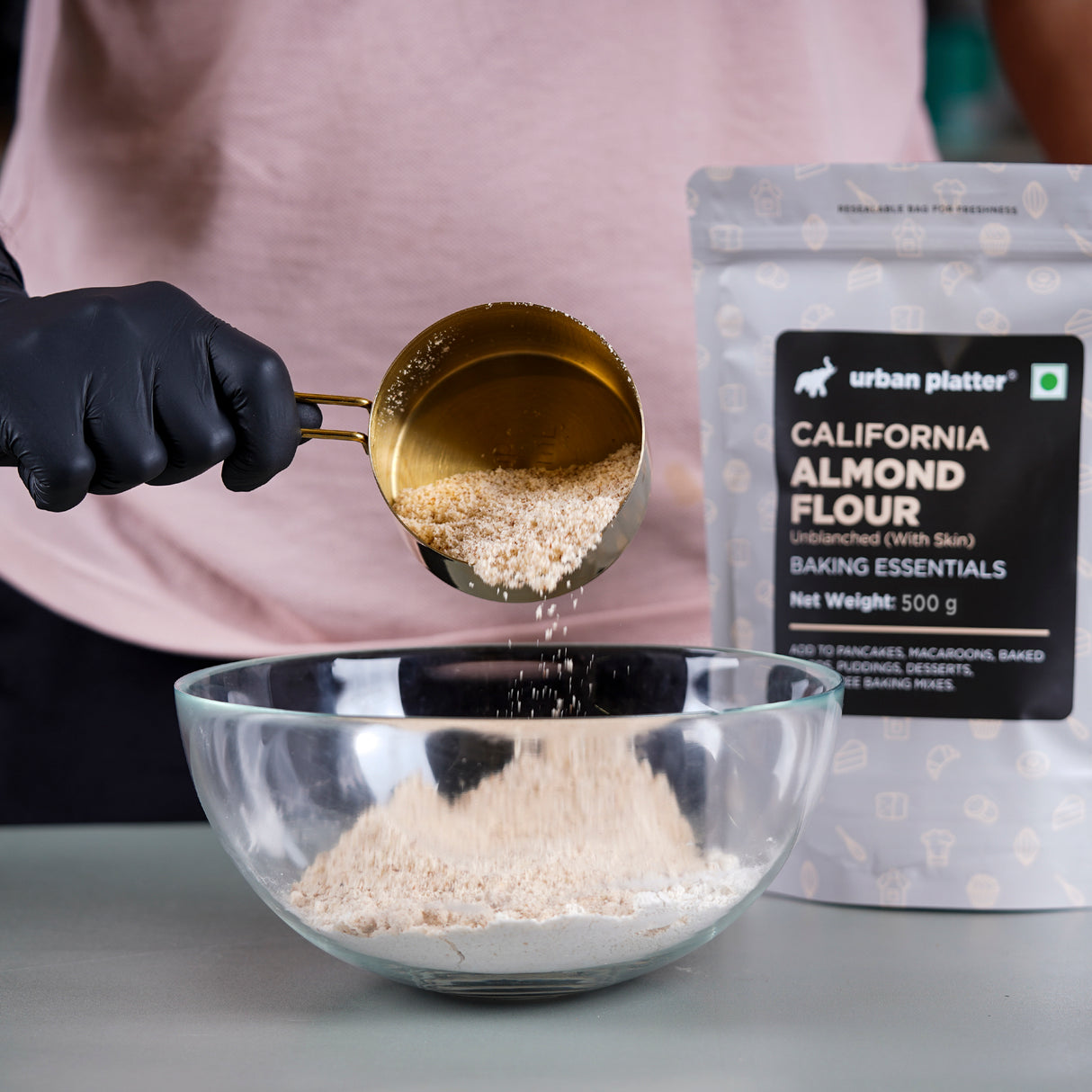 Urban Platter Natural Almond Flour, 1kg (Naturally Gluten-Free | Low-Carb | Unblanched | Ideal for Baking & Keto Recipes)