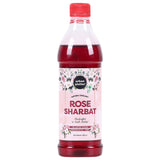 Urban Platter Rose Sharbat, 400ml (Natural Coolant | Handcrafted syrup in Small batches | Preservative-Free | No Added Colour)