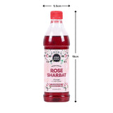 Urban Platter Rose Sharbat, 400ml (Natural Coolant | Handcrafted syrup in Small batches | Preservative-Free | No Added Colour)