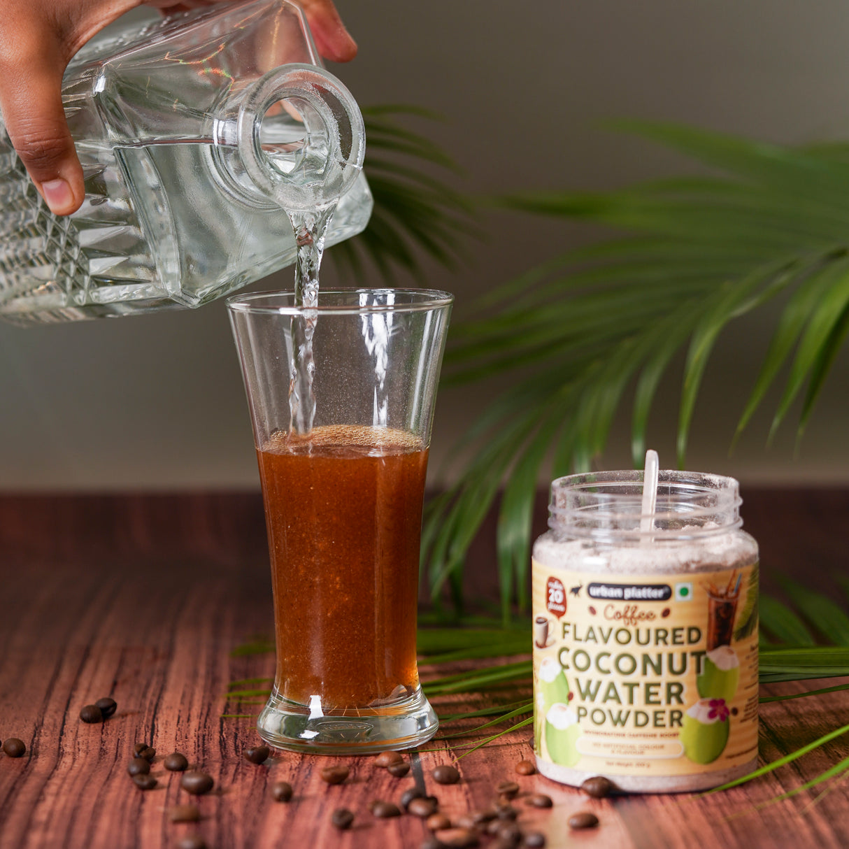 Urban Platter Coffee Flavoured Coconut Water Powder, 200g (Invigorating Caffeine Boost | Hydrating and Refreshing | Just add water | Makes 20 glasses)