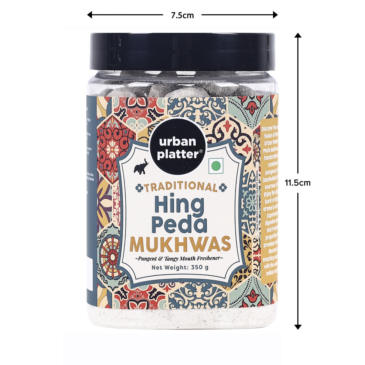 Urban Platter Hing Peda Mukhwas, 350g / 12.3oz [ Mouth Freshener, Digestive, After-Meal Snack]