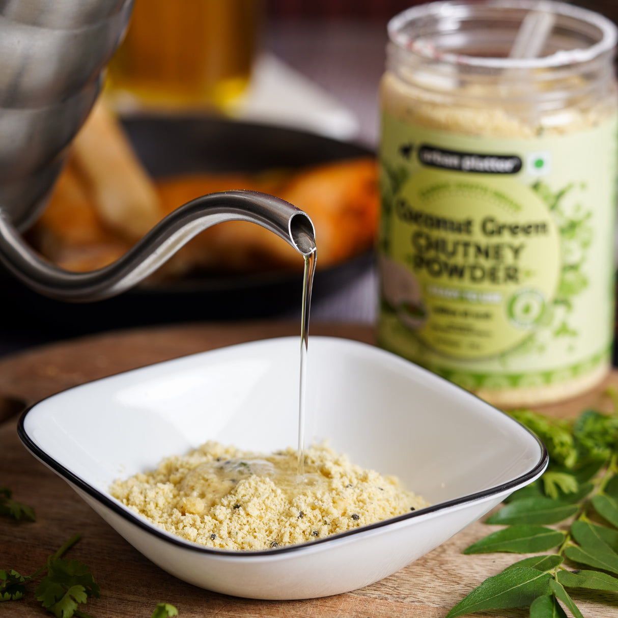 Urban Platter South Indian Style Instant Coconut Green Chutney Powder, 200g [Nariyal ki Chutney, Just Add Water]