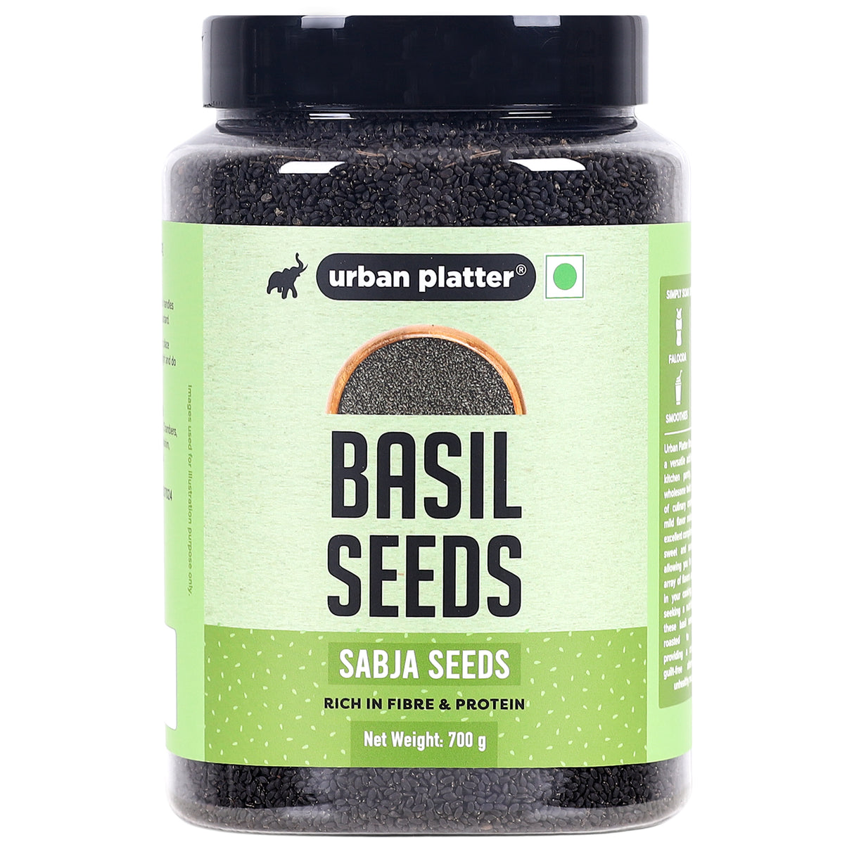 Urban Platter Basil Seeds (Sabja) Jar, 700g