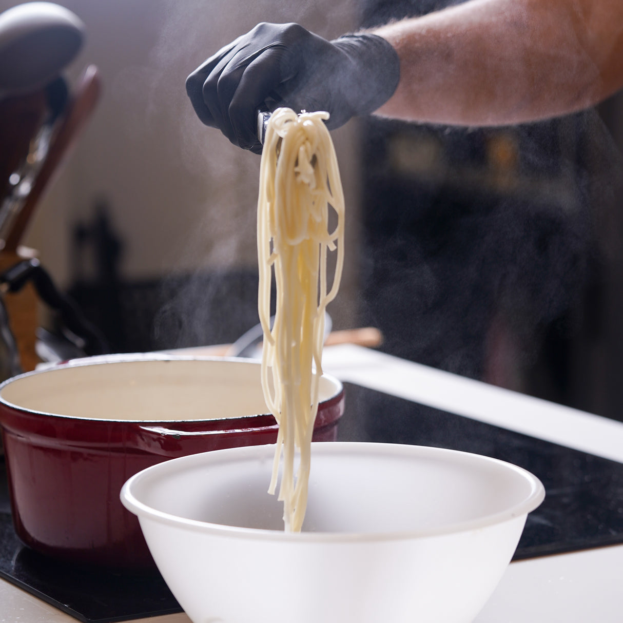 Urban Platter Jungmyeon Wheat Noodles, 250g (Round Korean Noodles | Springy & Chewy Bite | Best for Saucy & Spicy Dishes)