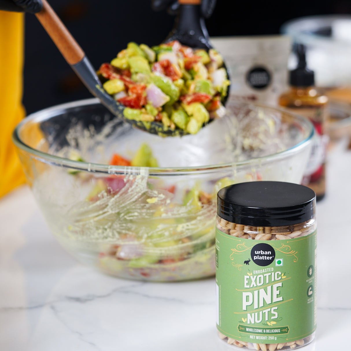 Urban Platter Lebanon Pine Nuts (Chilgoza), (Rich in Protein & Fiber, Add to Hummus & Salads, Stored in Refrigeration for Long Lasting Freshness)