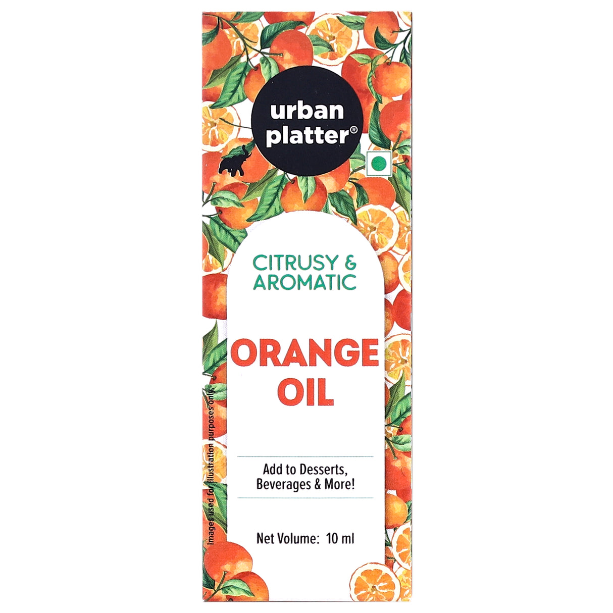 Urban Platter Orange Oil, 10ml (Citrus & Zesty | Natural Flavour | With a dropper)