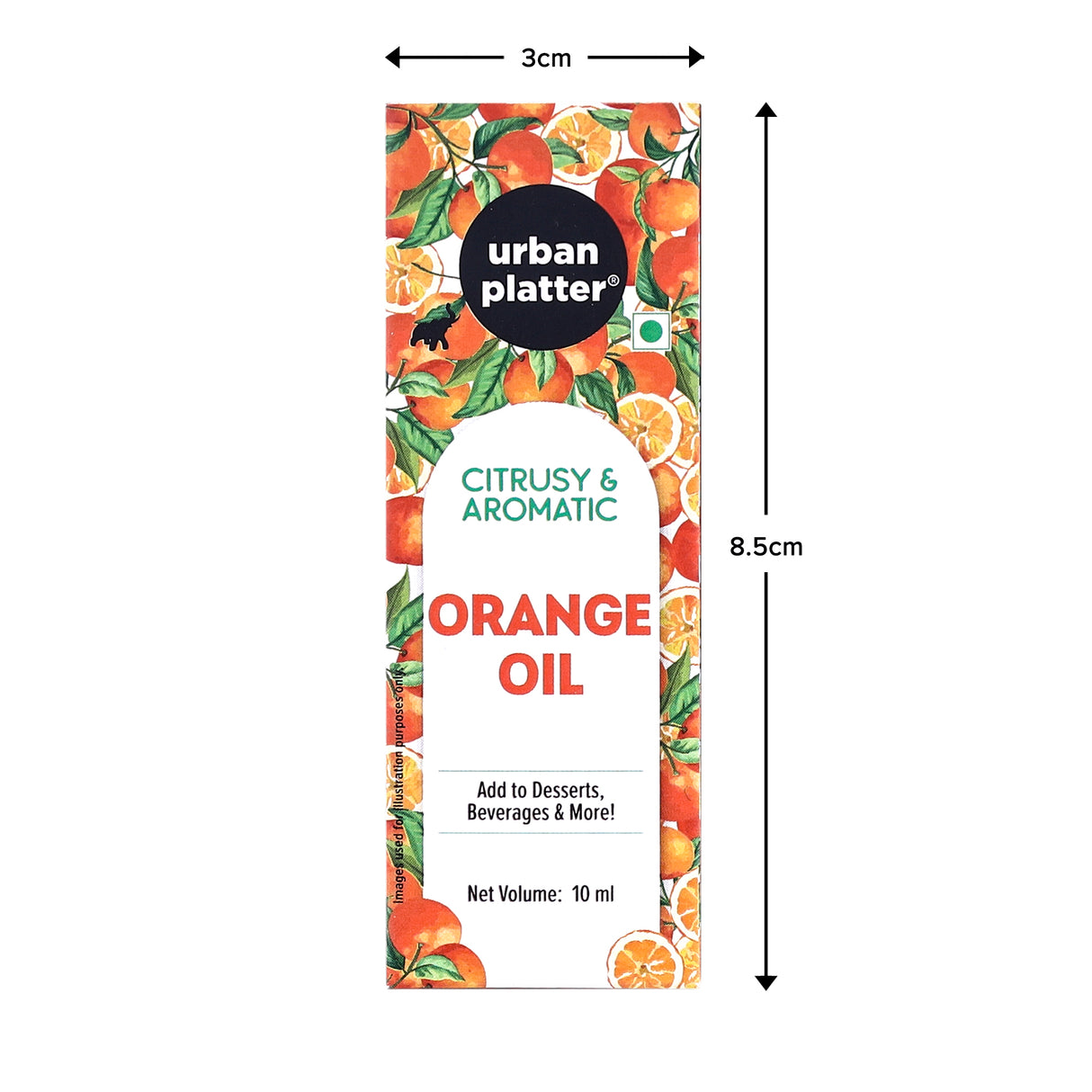 Urban Platter Orange Oil, 10ml (Citrus & Zesty | Natural Flavour | With a dropper)