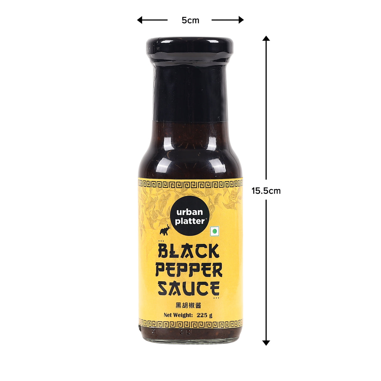 Urban Platter Black Pepper Sauce, 225g [Great for Stir Fry, Asian Savoury Robust Taste]