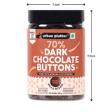 Urban Platter 70% Dark Chocolate Buttons, 300g (Perfectly Plant Based | Intense & Rich)