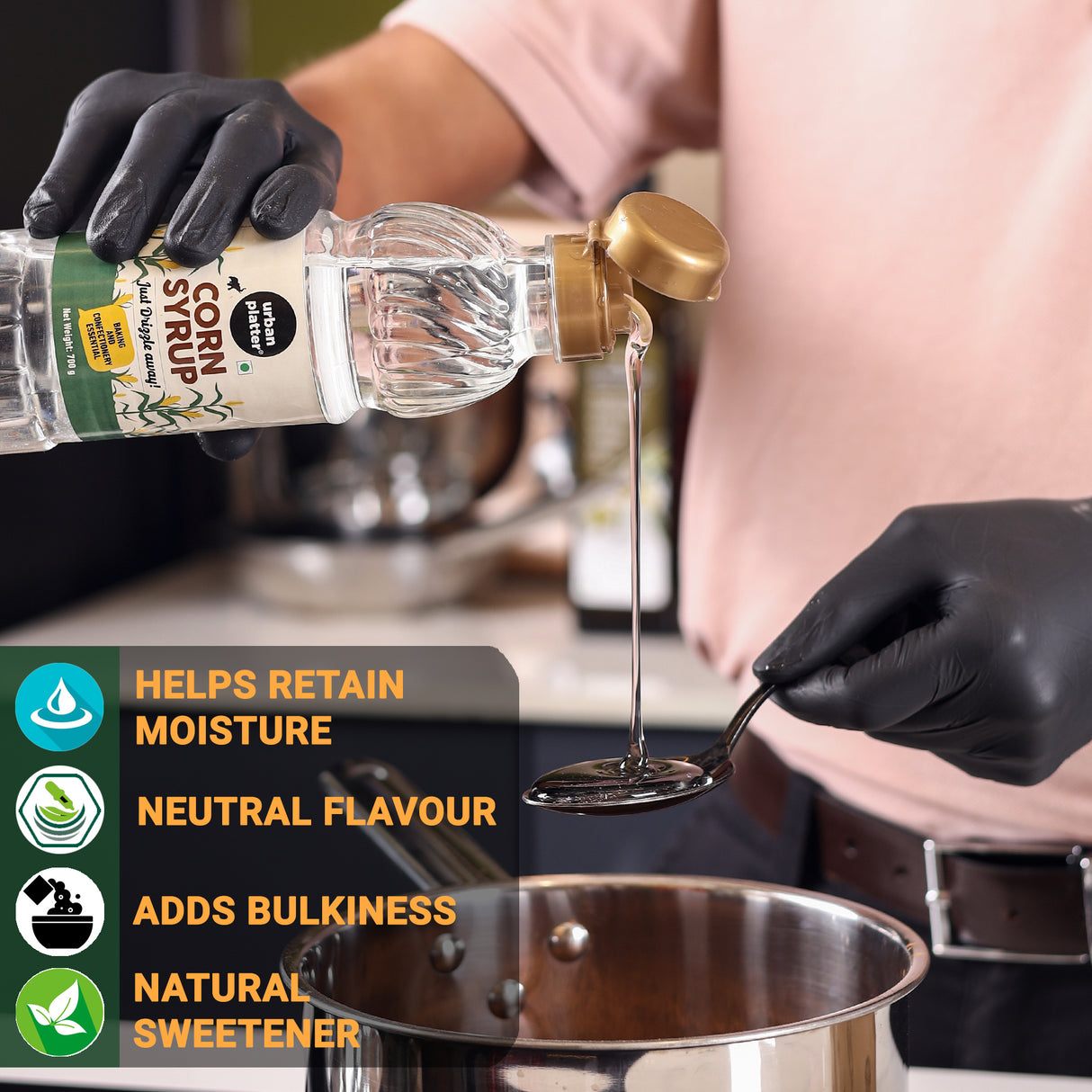 Urban Platter Corn Syrup, 700g (Non-GMO, Perfect for Baking and desserts, Product of South Korea)