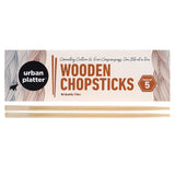Urban Platter Wooden Chopsticks [Pack of 5] (Pairs Individually, Asian Culinary experience, Ideal for Picnics or on-the-go dining.)