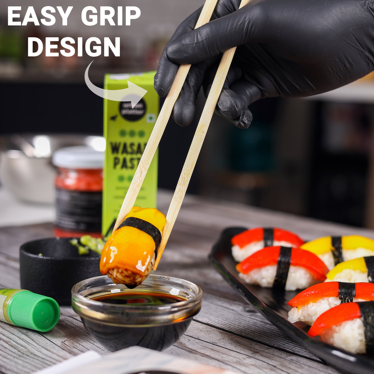 Urban Platter Wooden Chopsticks [Pack of 5] (Pairs Individually, Asian Culinary experience, Ideal for Picnics or on-the-go dining.)
