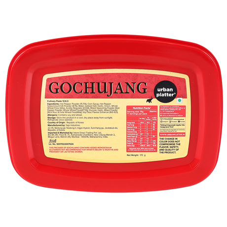 Urban Platter Classic Korean Gochujang, 170g (Plant-Based Fermented Hot Chilli Paste | Unique Umami Flavour | Essential for Korean Cooking)