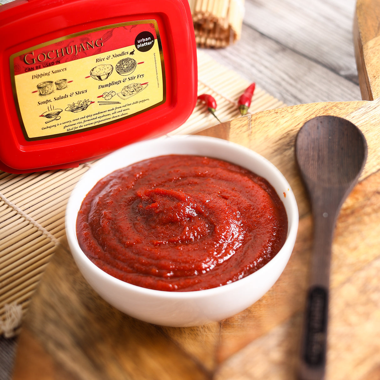 Urban Platter Classic Korean Gochujang, (Plant-Based Fermented Hot Chilli Paste | Unique Umami Flavour | Essential for Korean Cooking)