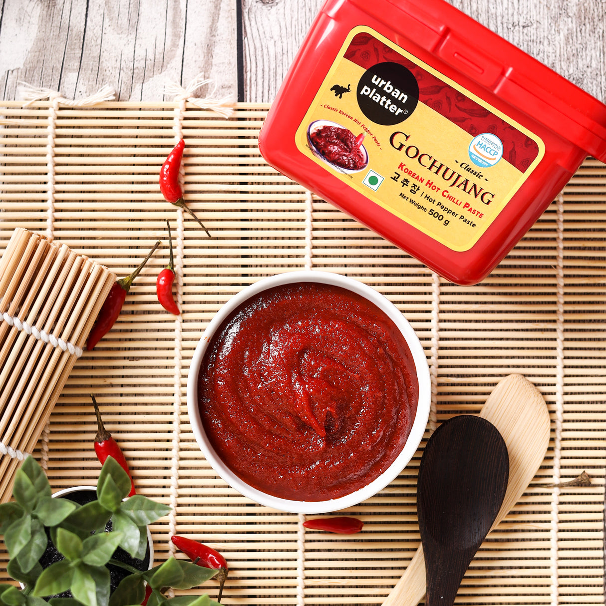 Urban Platter Classic Korean Gochujang, (Plant-Based Fermented Hot Chilli Paste | Unique Umami Flavour | Essential for Korean Cooking)