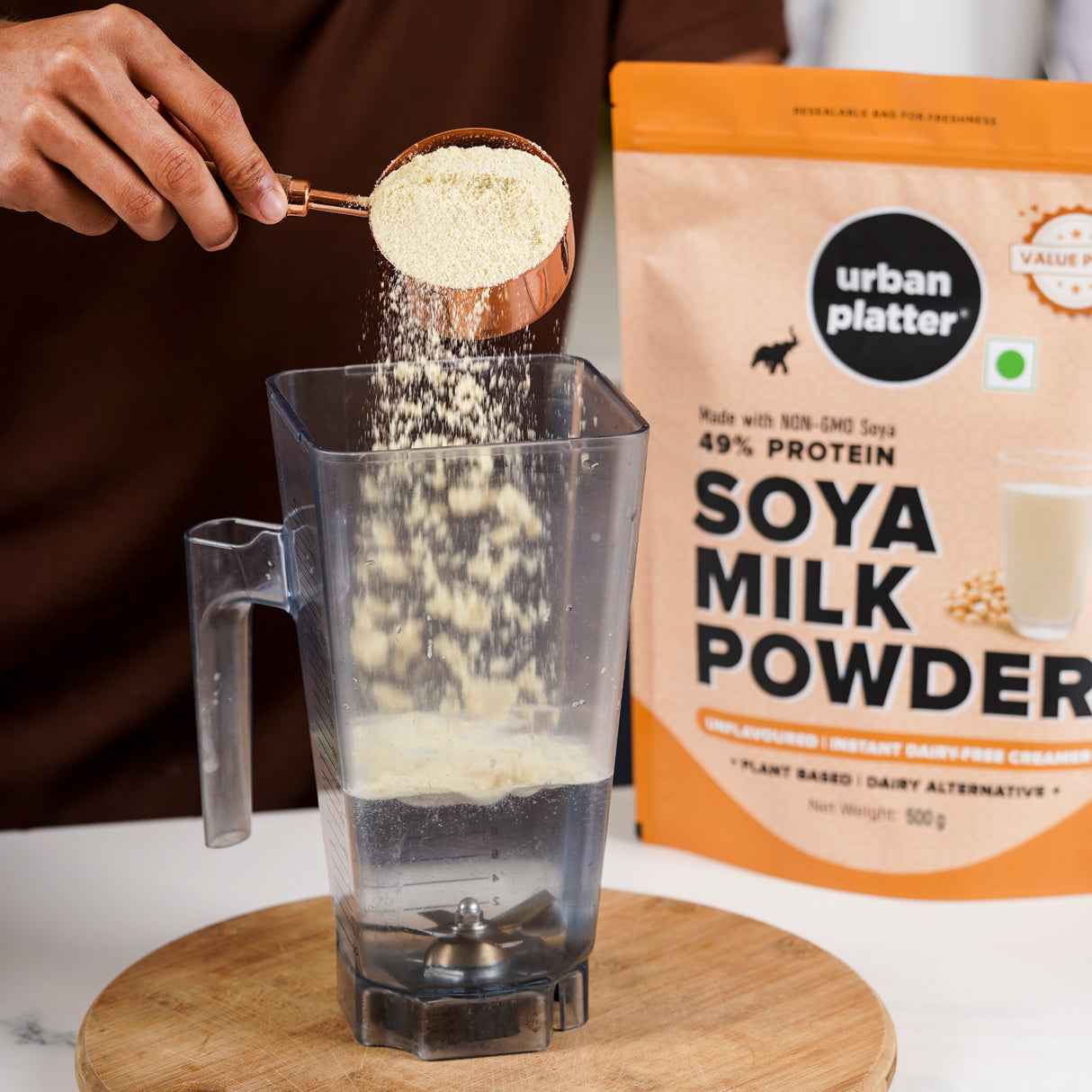 Urban Platter Soy Milk Powder, (Dairy-Free Creamer | Instant | High-Protein | Unflavoured | Unsweetened)