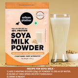 Urban Platter Soy Milk Powder, (Dairy-Free Creamer | Instant | High-Protein | Unflavoured | Unsweetened)