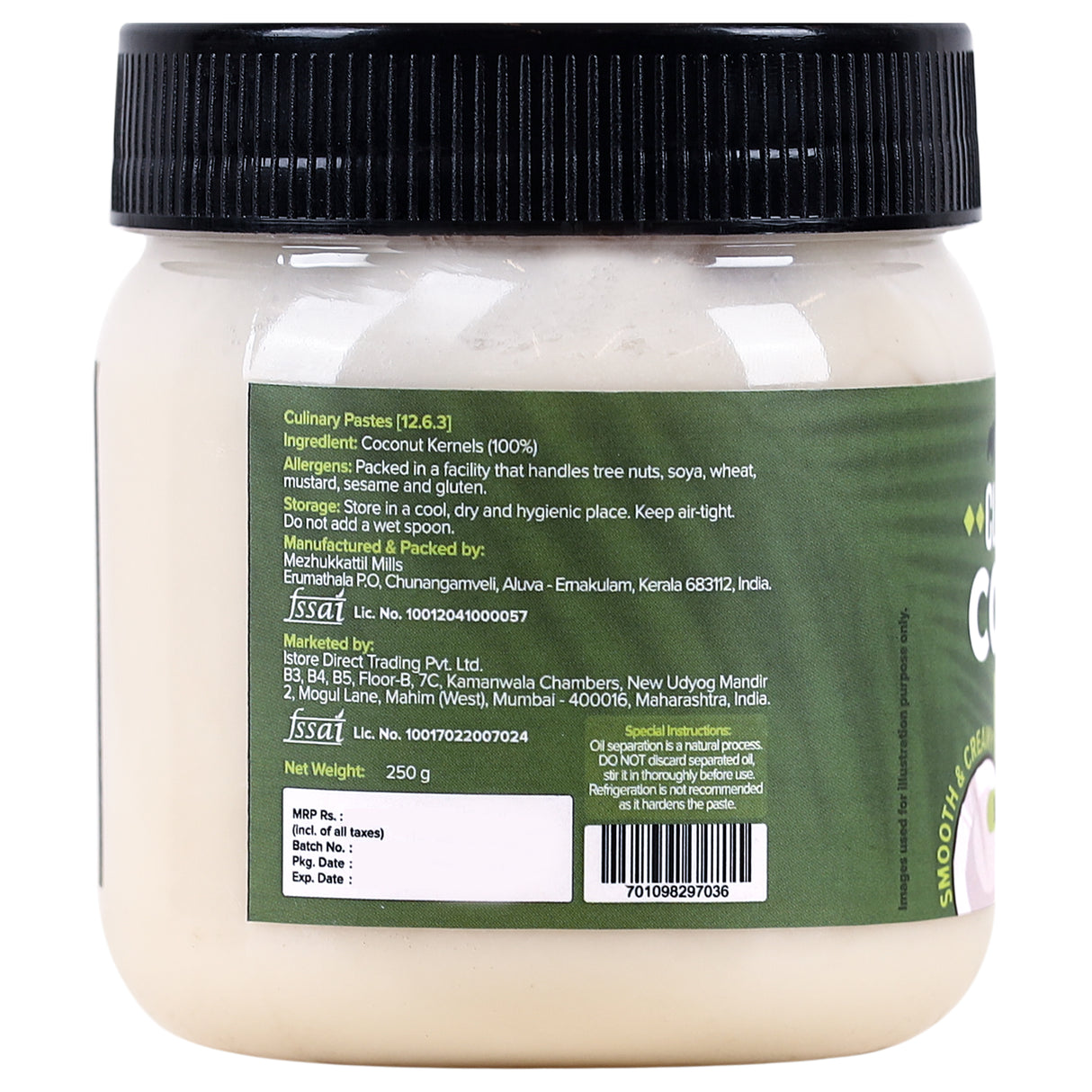 Urban Platter Classic White Coconut Paste, (Ready to Eat | Unroasted)