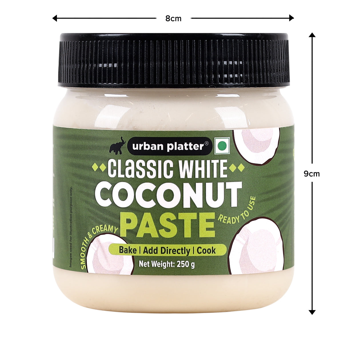 Urban Platter Classic White Coconut Paste, (Ready to Eat | Unroasted)