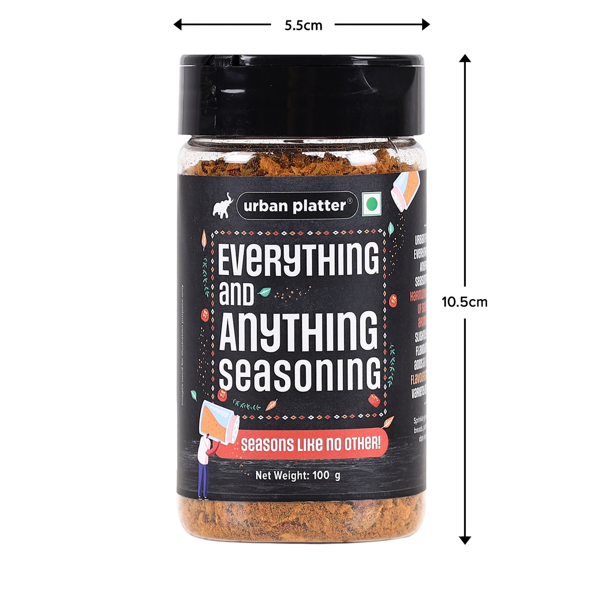 Urban Platter Everything & Anything Seasoning, 100g (Tantalize your tastebuds, Perfect on fries, veggies, pasta, soups, salads, dips and more)
