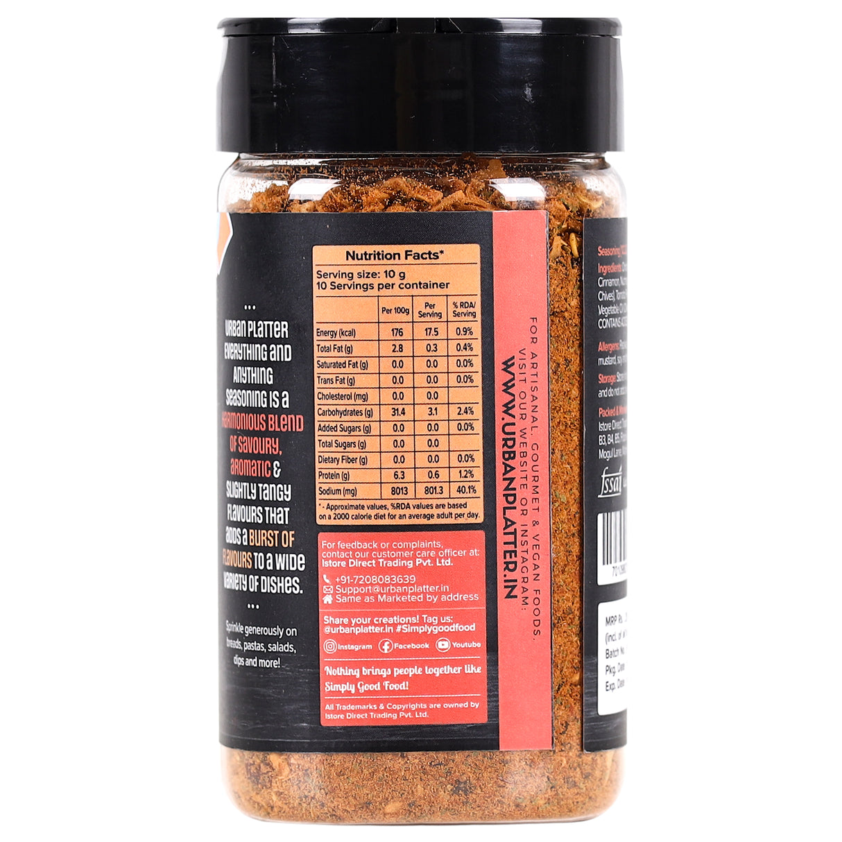 Urban Platter Everything & Anything Seasoning, 100g (Tantalize your tastebuds, Perfect on fries, veggies, pasta, soups, salads, dips and more)