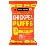 Urban Platter Cheddar Cheese Flavoured Chickpea Puffs, 65g (Savoury and Crunchy Snack | Plant Based | 4g Protein per serve | Made from USA Chickpeas)