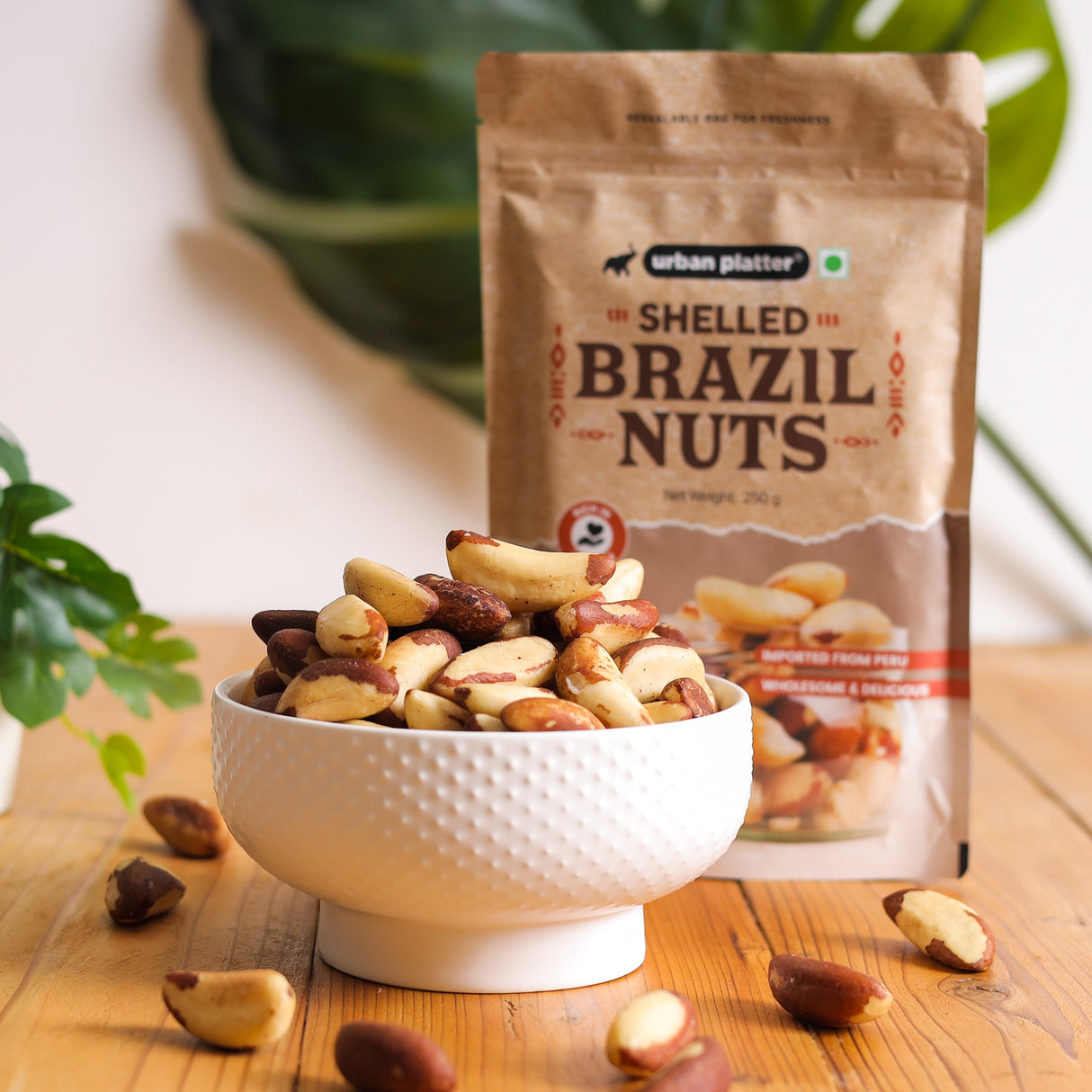 Urban Platter Brazil Nuts, (Rich in Selenium | Superfood | Have 1 Daily | Product of Peru)
